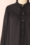 Kugel Black Long Sleeve Button-up Blouse | Boutique 1861 front close-up