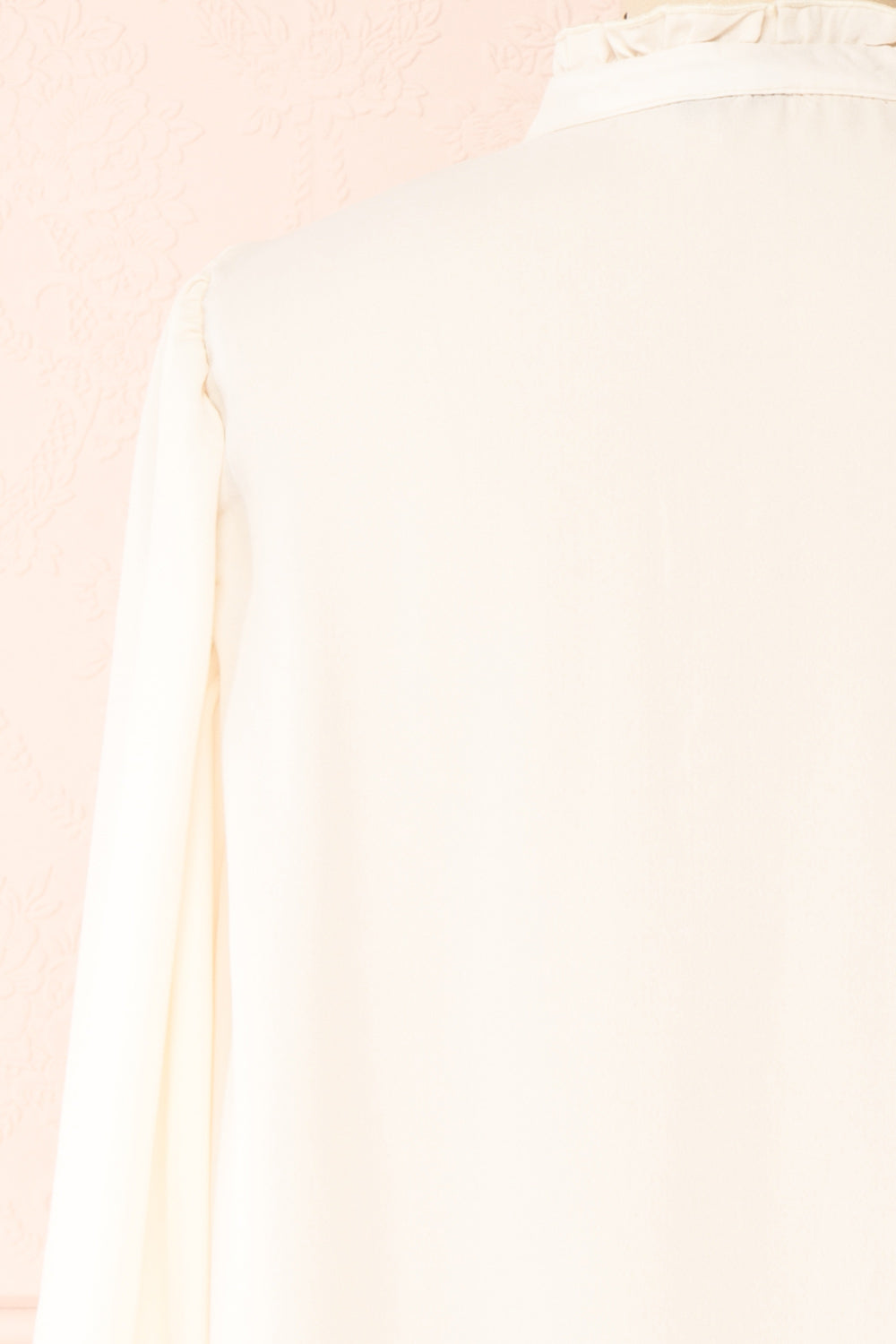 Kugel Ivory Long Sleeve Button-up Blouse | Boutique 1861 back close-up