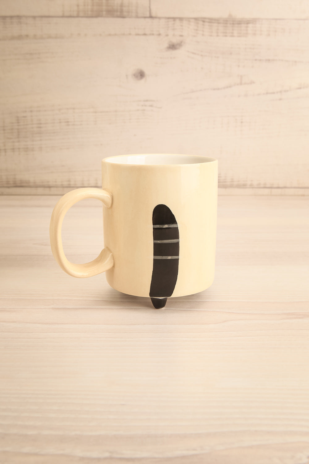 Kutecat Ivory Stoneware Cat Mug | Maison garçonne back view