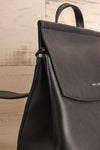 Kyym Black Pixie Mood Faux-Leather Backpack side close-up | La Petite Garçonne