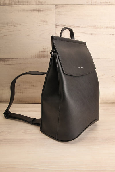 Kyym Black Pixie Mood Faux-Leather Backpack side view | La Petite Garçonne