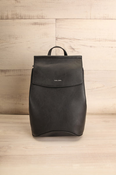 Kyym Black Pixie Mood Faux-Leather Backpack front view | La Petite Garçonne