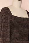 Labiszyn Brown Floral Jumpsuit | Combinaison side close up | Boutique 1861