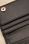 Laf Black Vegan Leather Wallet | La petite garçonne inside close-up