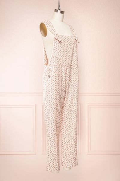 Lagoena Pink Patterned Straight Leg Overalls | Boutique 1861 side view