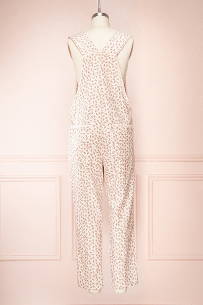 Lagoena Pink Patterned Straight Leg Overalls | Boutique 1861 back view