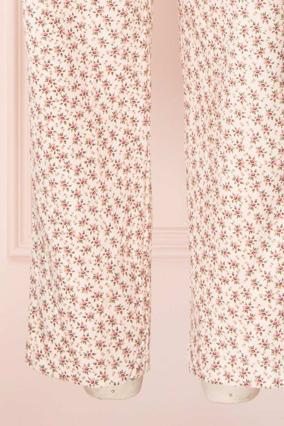 Lagoena Pink Patterned Straight Leg Overalls | Boutique 1861 legs