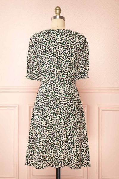 Laime Short Black Floral Dress | Boutique 1861 back view