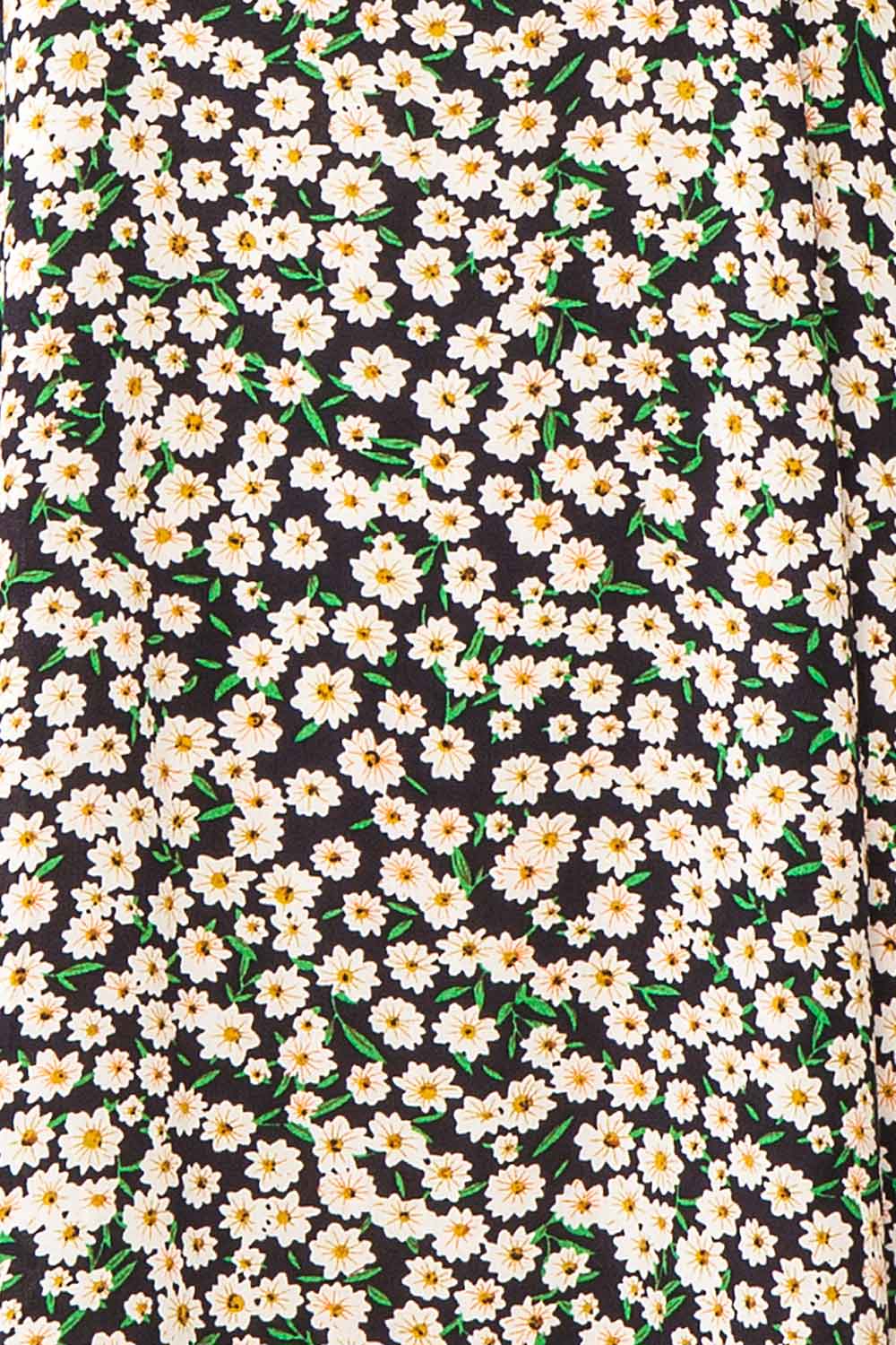 Laime Short Black Floral Dress | Boutique 1861  fabric 