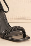 Lakonia Black Heeled Sandals front close-up | La Petite Garçonne Chpt. 2 5