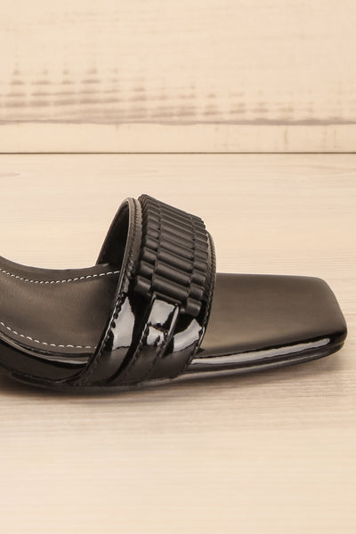 Lakonia Black Heeled Sandals side front close-up | La Petite Garçonne Chpt. 2 8