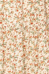 Laksha Short Sleeve Floral Midi Dress with Ruffles | Boutique 1861 fabric