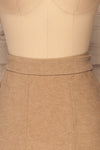 Lakshmi Beige Felt Skirt | Jupe Courte | La Petite Garçonne front close-up