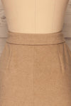 Lakshmi Beige Felt Skirt | Jupe Courte | La Petite Garçonne back close-up