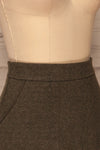 Lakshmi Khaki Felt Skirt | Jupe Courte | La Petite Garçonne side close-up