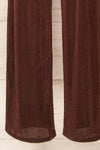 Lalali Brown Shimmery Jumpsuit w/ Deep V-Neckline| La Petite Garçonne bottom