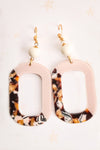 Lalla Salma Pink & Marbled Pendant Earrings | La Petite Garçonne