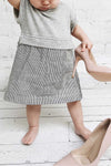 Lapela Mini Grey Kids Baby Doll Dress | La Petite Garçonne
