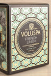 Large Classic Candle French Linen by Voluspa | La petite garçonne box close-up