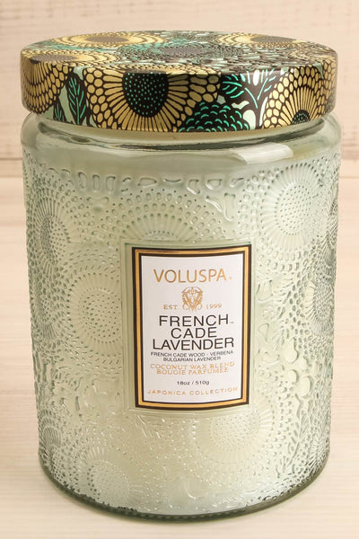 Large Jar Candle French Cade | La Petite Garçonne front close-up