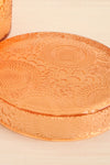 Spiced Pumpkin Latte Large Textured Candle | La petite garçonne lid close-up