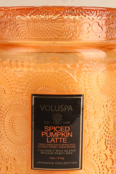 Spiced Pumpkin Latte Large Textured Candle | La petite garçonne close-up
