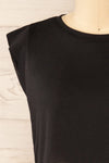 Larryk Black Sleeveless Cropped Top | La Petite Garçonne front close-up