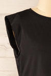 Larryk Black Sleeveless Cropped Top | La Petite Garçonne side close-up
