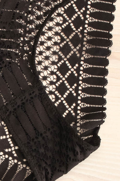 Larvik Black Lace Bikini Underwear | La petite garçonne flat close-up