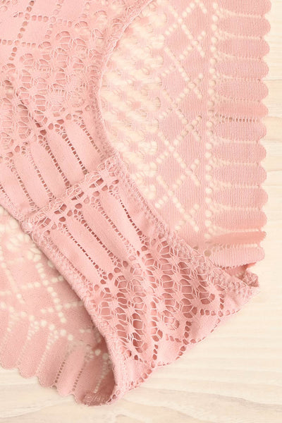 Larvik Blush Lace Underwear | La petite garçonne flat close-up