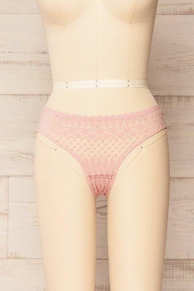 Larvik Blush Lace Underwear | La petite garçonne front view