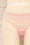 Larvik Blush Lace Underwear | La petite garçonne front close-up