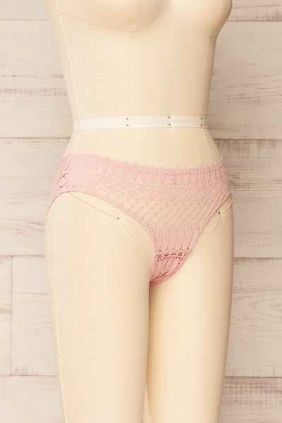 Larvik Blush Lace Underwear | La petite garçonne side view