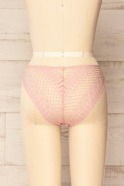 Larvik Blush Lace Underwear | La petite garçonne back view