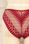 Larvik Burgundy Lace Underwear | La petite garçonne back close-up