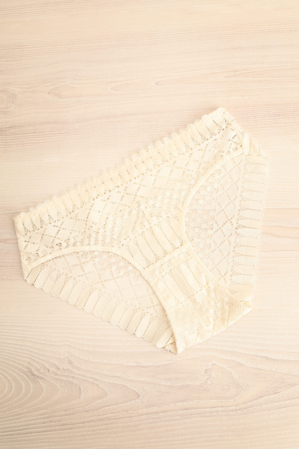 Larvik Ivory Lace Bikini Underwear | La petite garçonne flat view