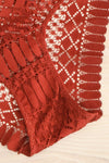 Larvik Orange Lace Underwear | La petite garçonne flat close-up