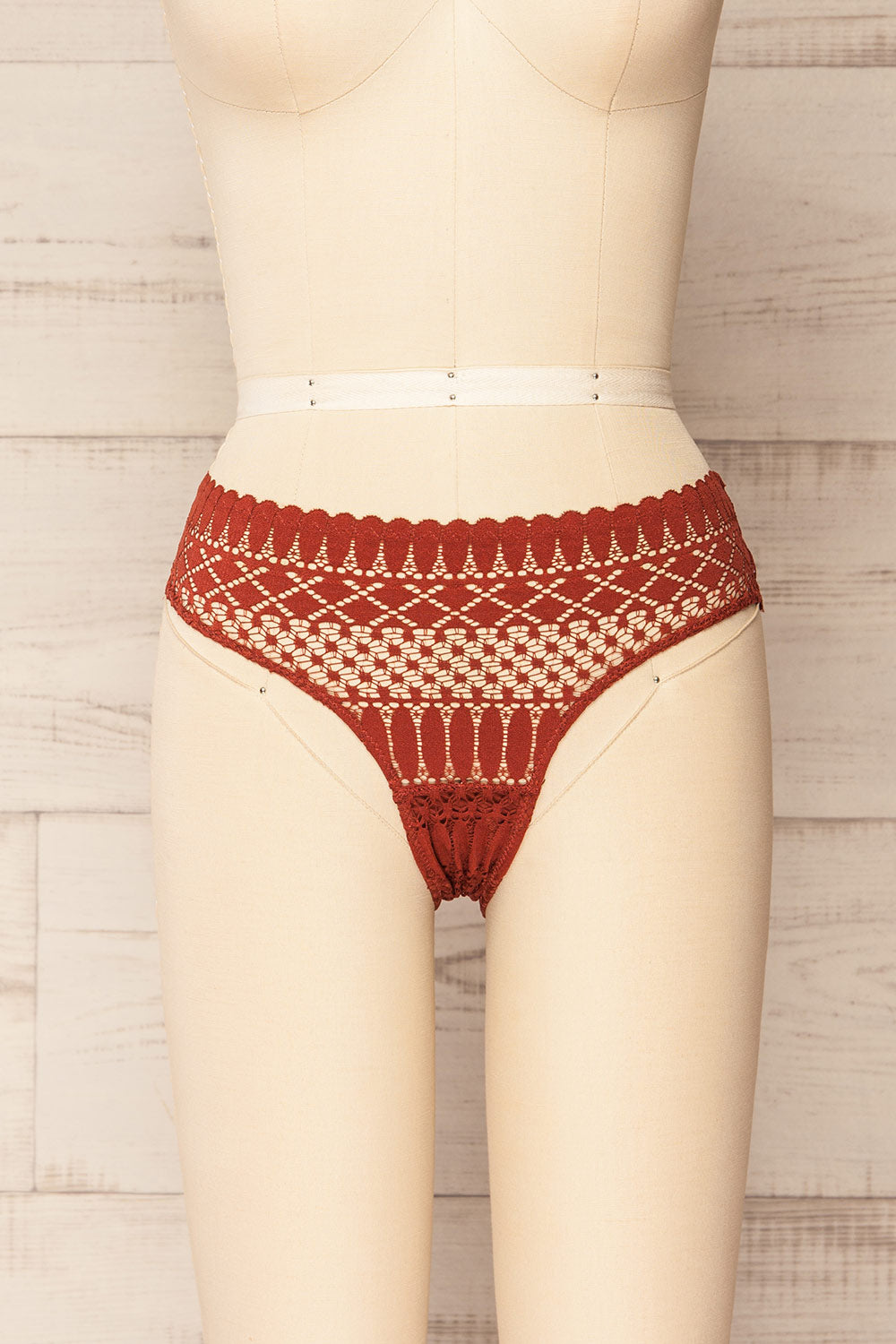 Larvik Orange Lace Underwear | La petite garçonne front view 