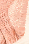 Larvik Pink Lace Bikini Underwear | La petite garçonne flat close-up