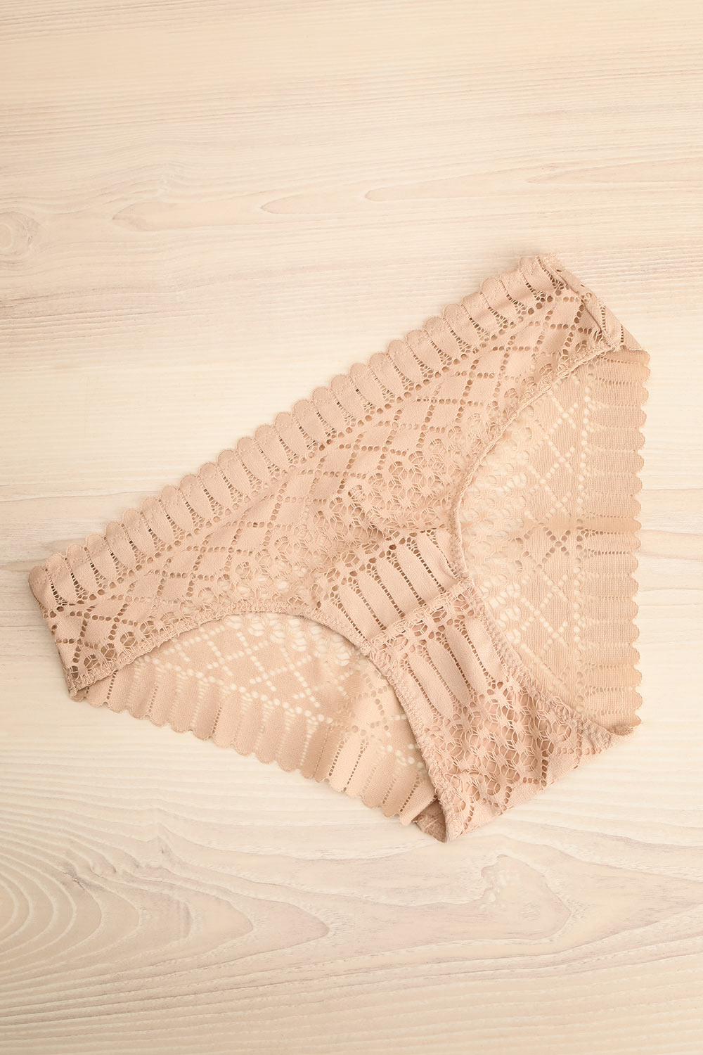 Larvik Taupe Lace Underwear | La petite garçonne fflat view