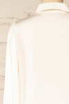 Lasatine Ivory Puffy Sleeve Shirt | La petite garçonne back close-up