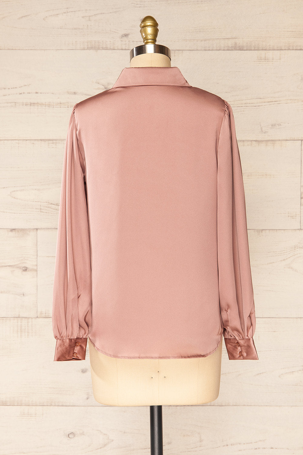 Lasatine Mauve Puffy Sleeve Shirt | La petite garçonne back view