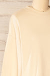 Lask Beige Long Sleeves Printed Sweatshirt | La petite garçonne side close-up