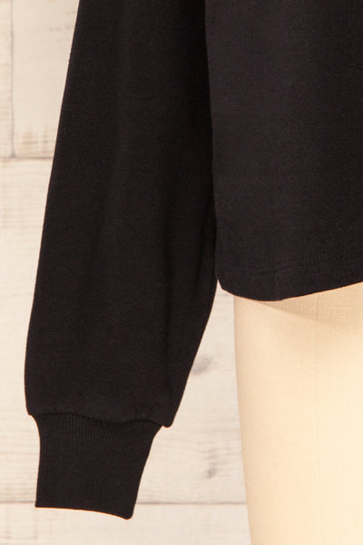 Lask Black Long Sleeves Printed Sweatshirt | La petite garçonne bottom