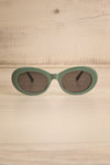 Laskati Green Oval Sunglasses | La petite garçonne front view