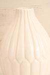Lauca Beige Textured Ceramic Vase | Maison garçonne small close-up