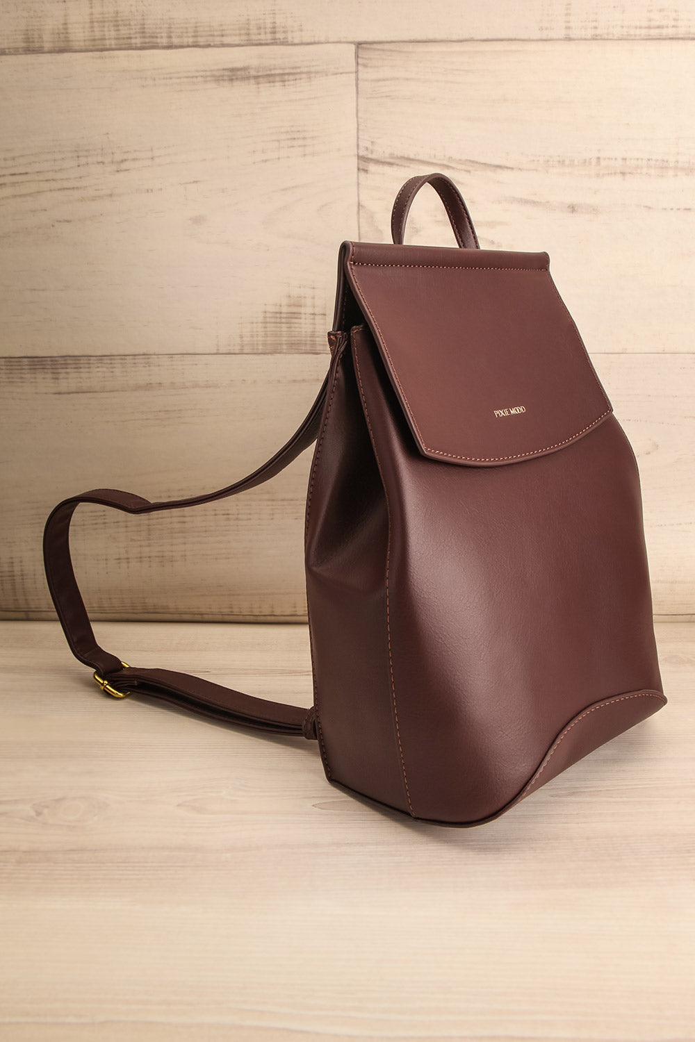 Laucala Small Vegan Leather Backpack | La petite garçonne side view