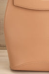 Laucala Beige Faux-Leather Backpack | La petite garçonne front details