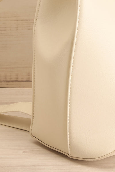 Laucala Ivory Faux-Leather Backpack | La petite garçonne side details