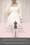 Laudat Short Beige Plumetis Dress w/ Puffy Sleeves | Boutique 1861 fiche